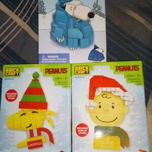 Brockcraft Peanuts Set of 3 Charlie, Snoopy, Woodstock